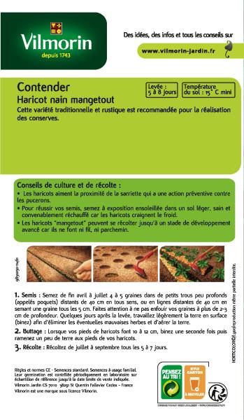 Légumes Secs - Haricot Nain Vert Contender - MEDIA_PACKAGING_VERSO
